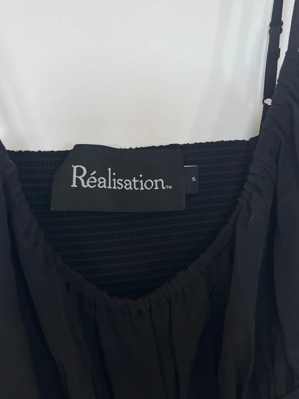 Realisation Par Black Satin Slip Dress with Thin Straps - Picture 3 of 5